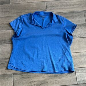 Chic Blue Short Sleeve Women's Top